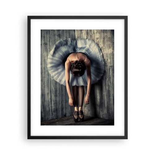 Poster în ramă neagră - Când muzica se oprește - 40x50 cm