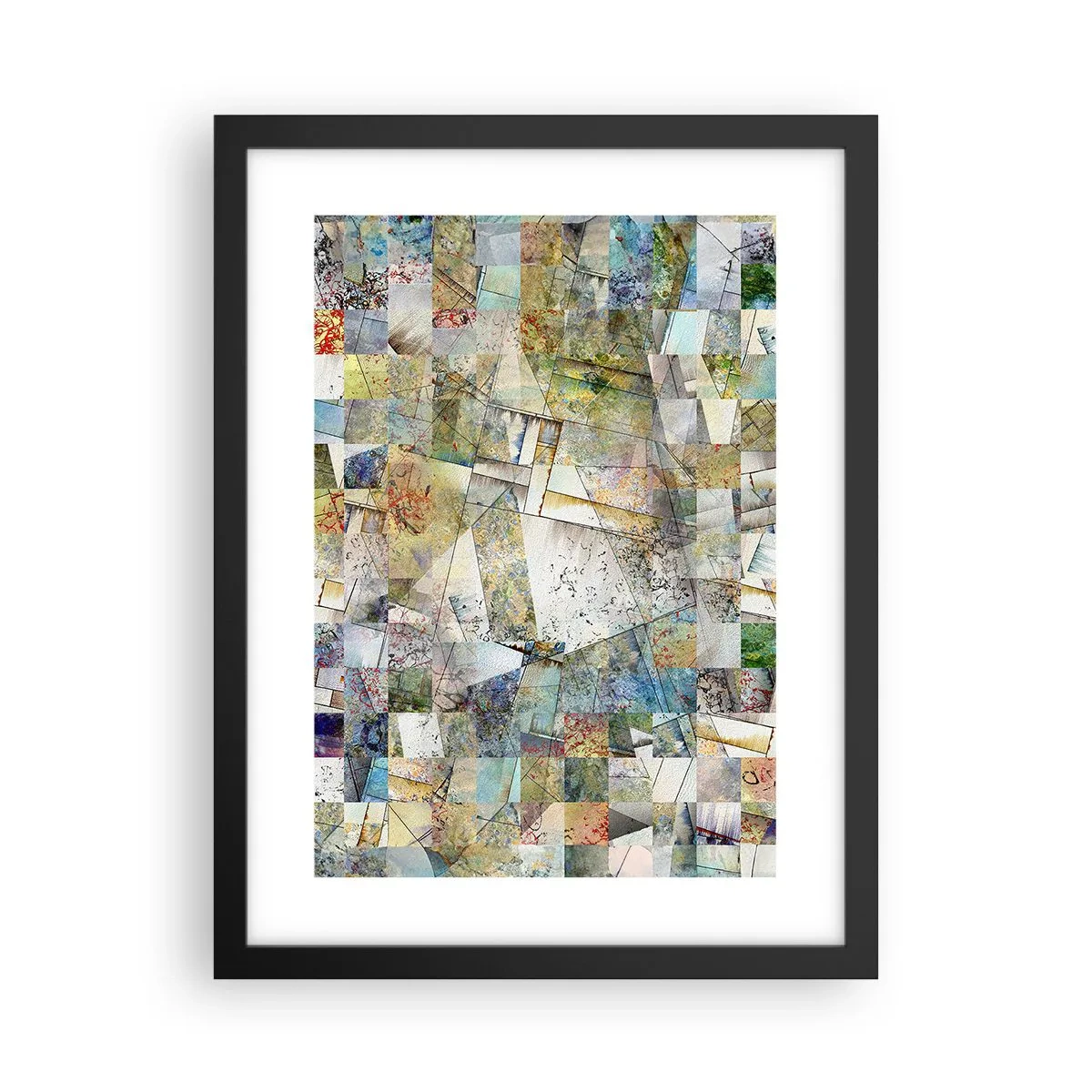 Poster în ramă neagră - Remaniere geometrică - 30x40 cm