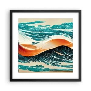 Poster în ramă neagră - Visul unui surfer - 40x40 cm