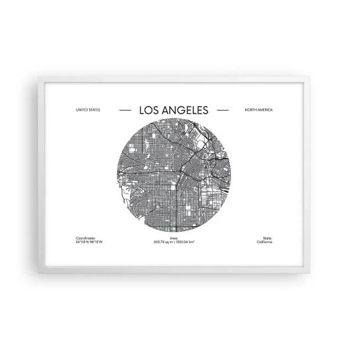 Poster în ramă albă - Anatomia Los Angeles - 70x50 cm