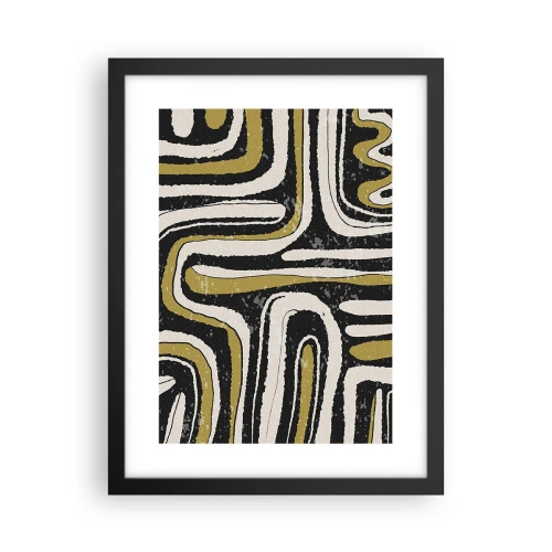 Poster în ramă neagră - Compoziție: pasaje și alei - 30x40 cm