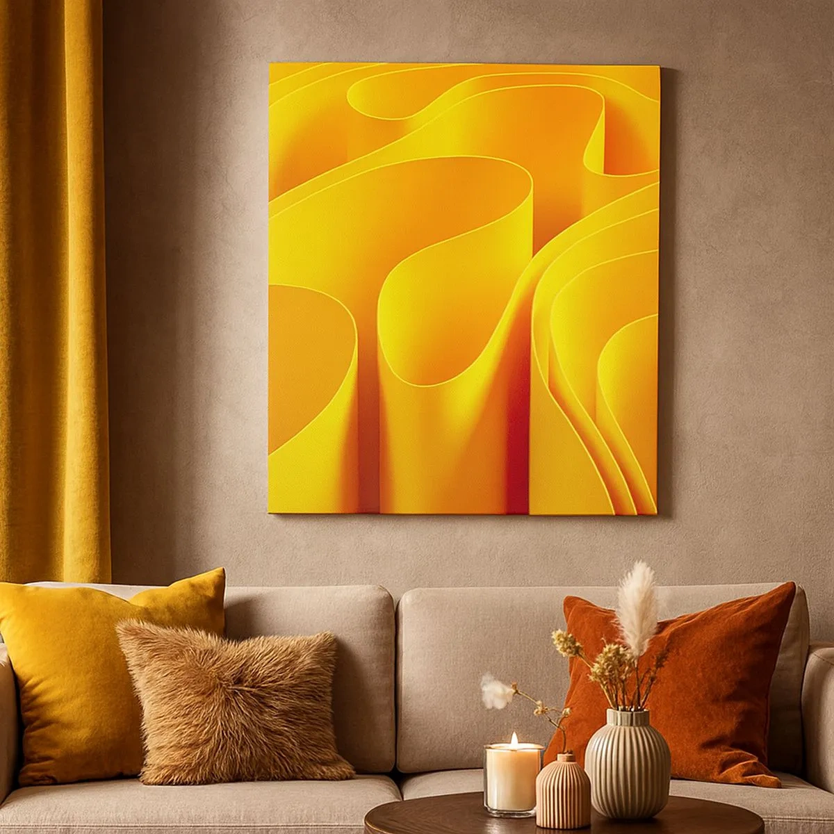 Tablou pe pânză - Ca niște valuri de soare - 30x30 cm