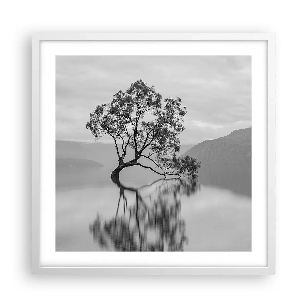 Poster în ramă albă - Există o țară - 50x50 cm