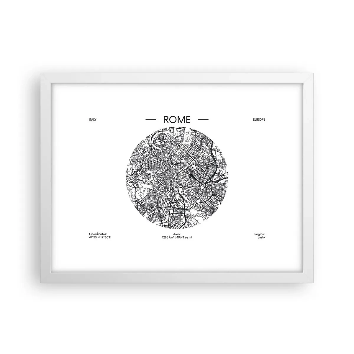 Poster în ramă albă - Anatomia Romei - 40x30 cm