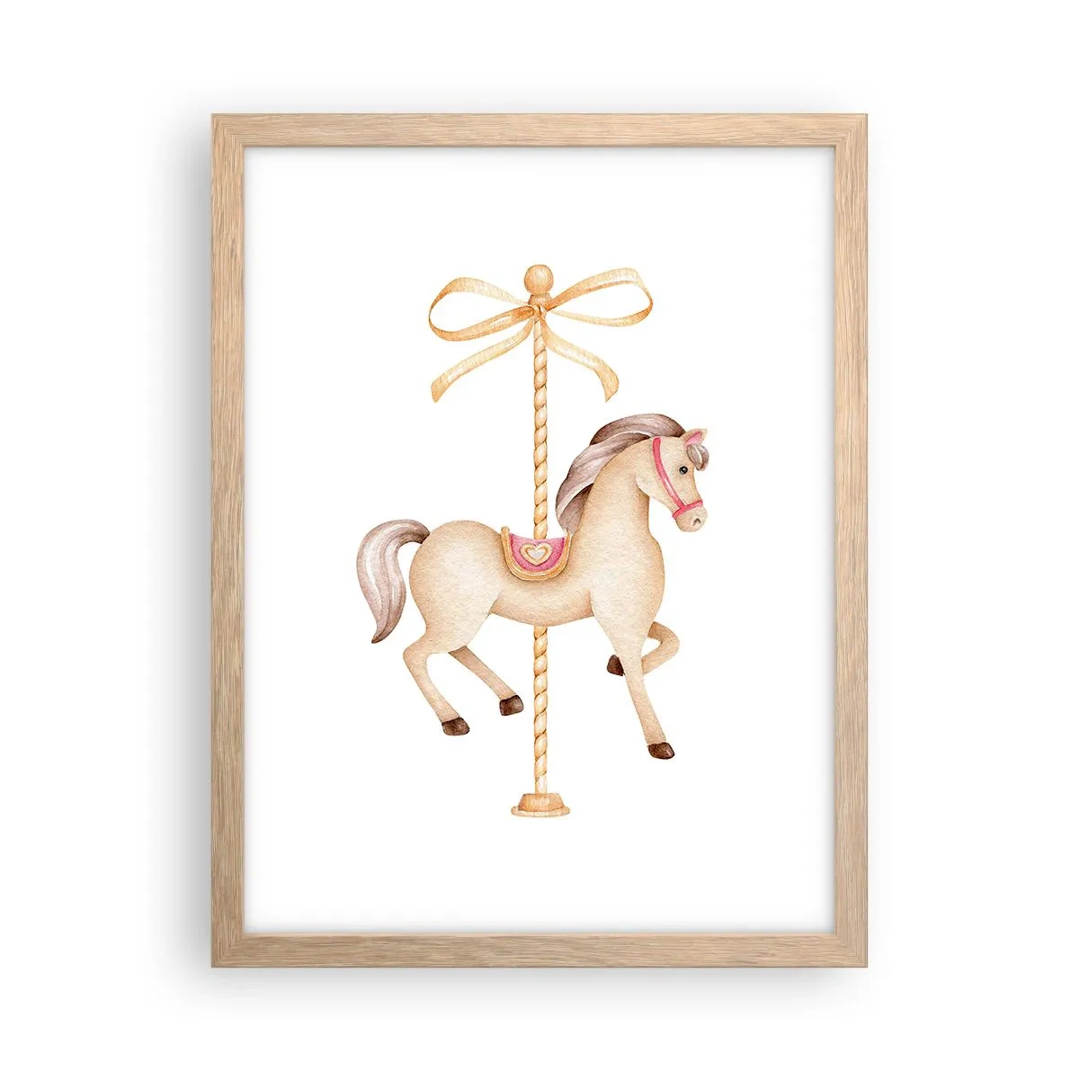 Poster în ramă de stejar deschis - Într-un trap grațios - 30x40 cm