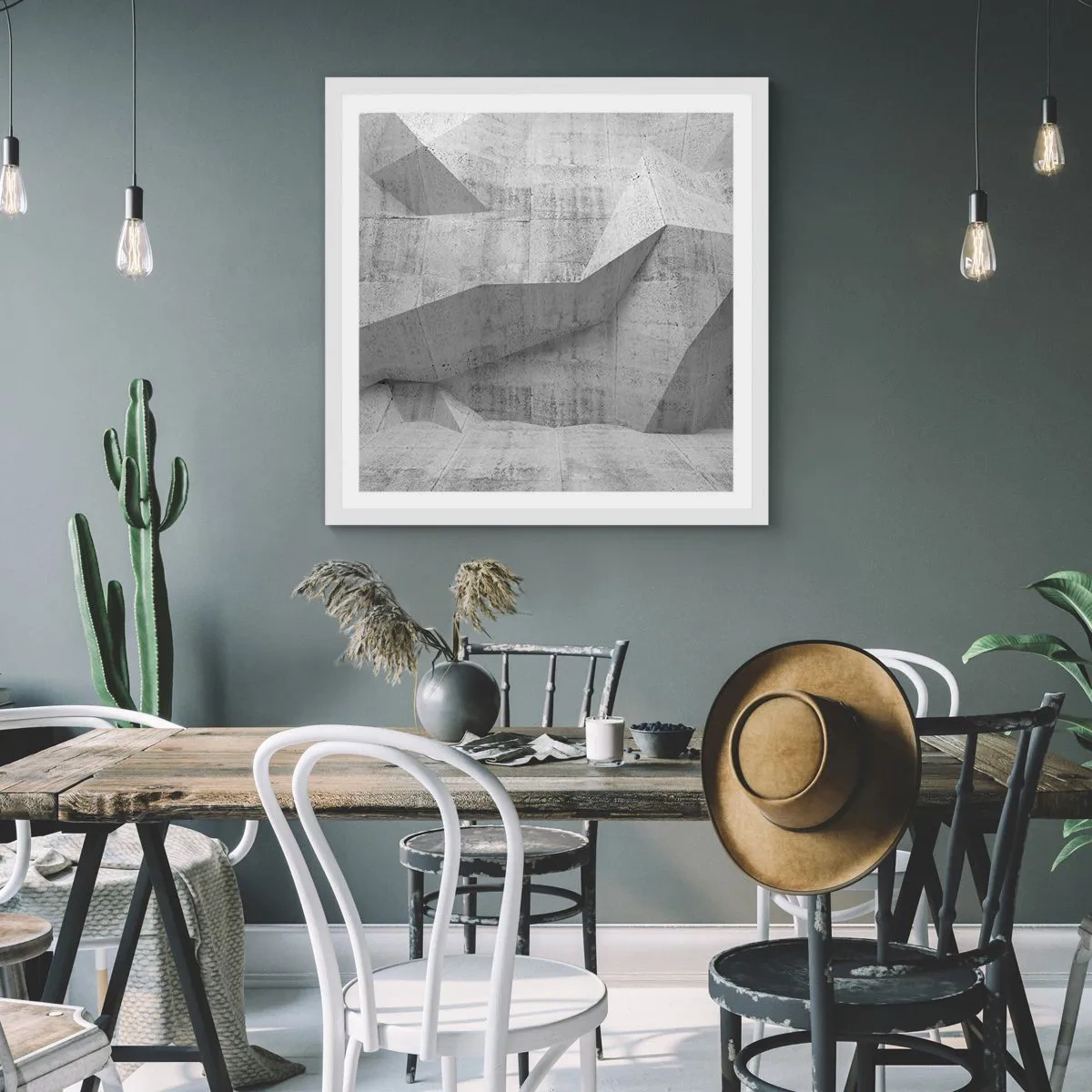 Poster în ramă albă - O adevărată provocare - 60x60 cm