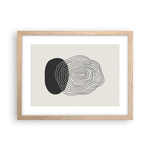 Poster în ramă de stejar deschis - Persistență și vibrațiile - 40x30 cm