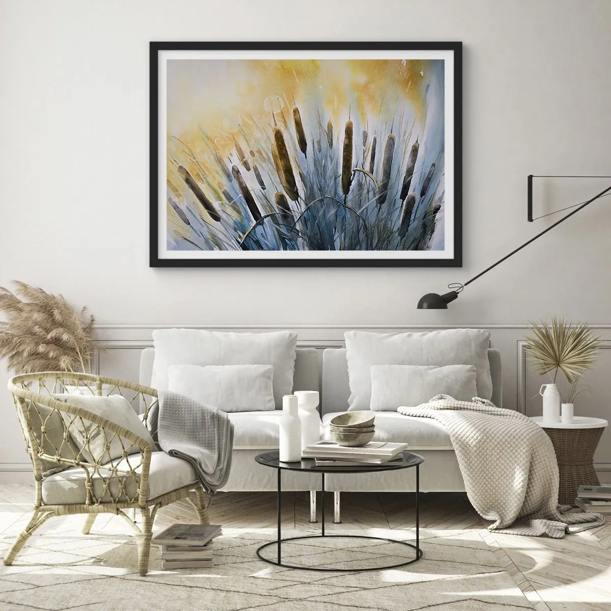 Poster în ramă neagră - Răcoarea apei, căldura soarelui - 70x50 cm