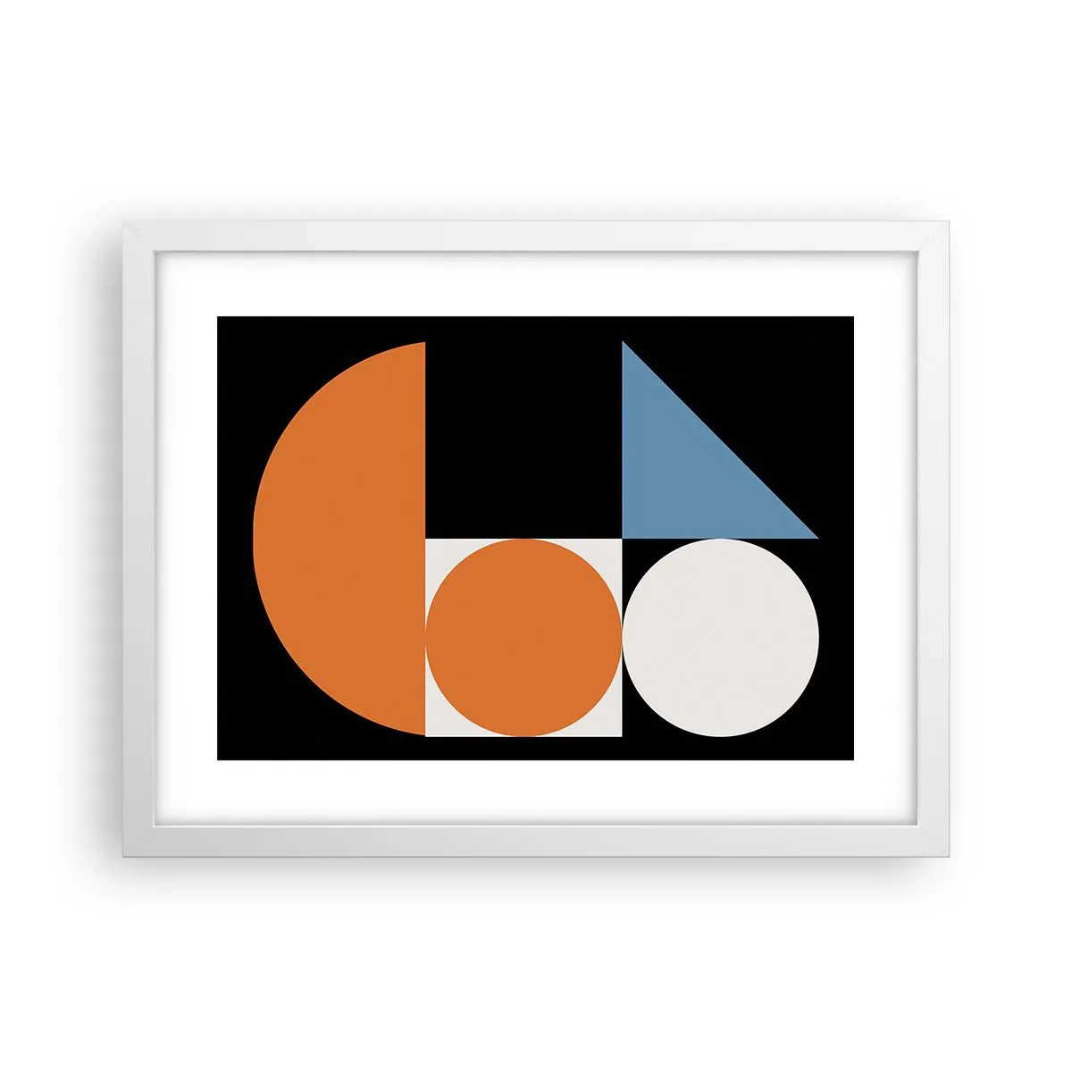 Poster în ramă albă - Sistem de figuri - 40x30 cm