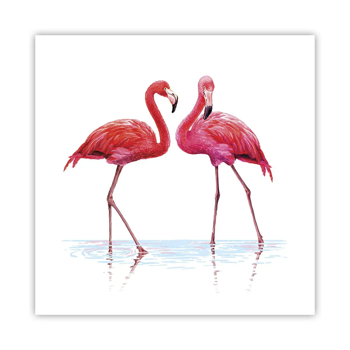 Poster - Pink randez-vous - 60x60 cm