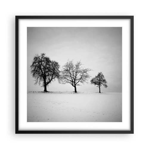 Poster în ramă neagră - La ce visează? - 50x50 cm