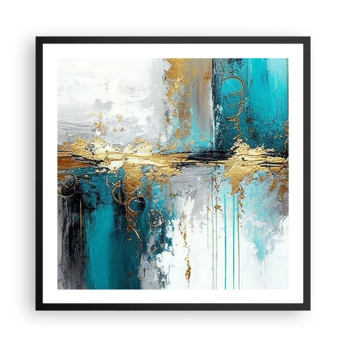 Poster în ramă neagră - Totul curge - 60x60 cm