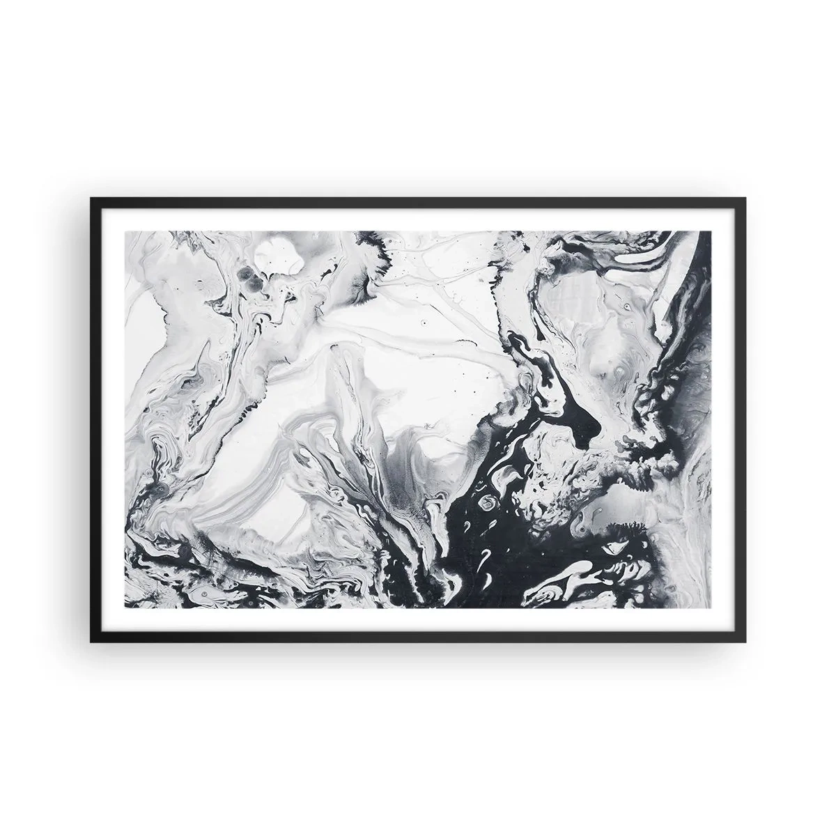 Poster în ramă neagră - Interiorul Pământului - 91x61 cm