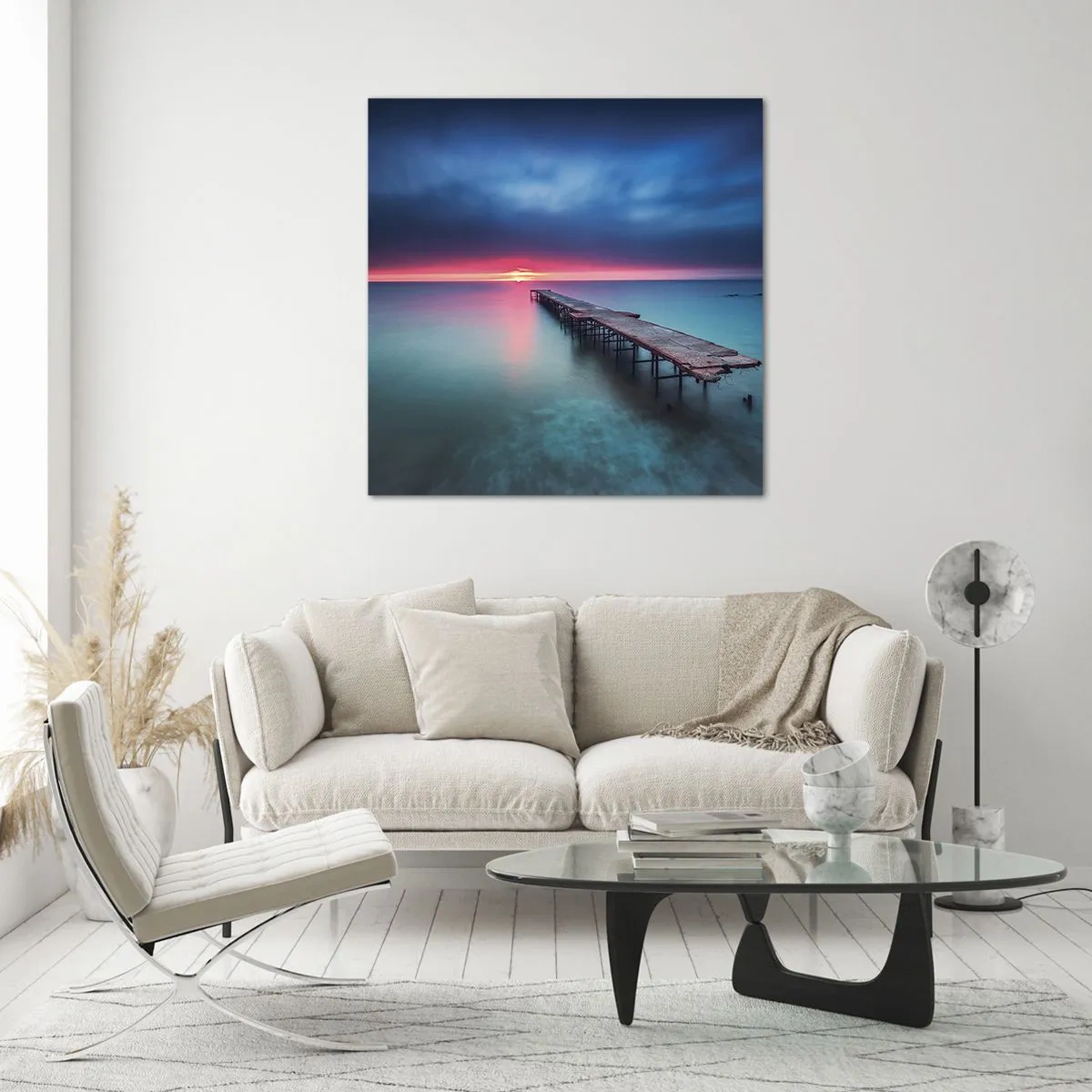 Tablou pe sticlă - Între cer și pământ - 30x30 cm