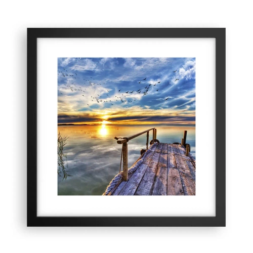 Poster în ramă neagră - Vântul se odihnește - 30x30 cm