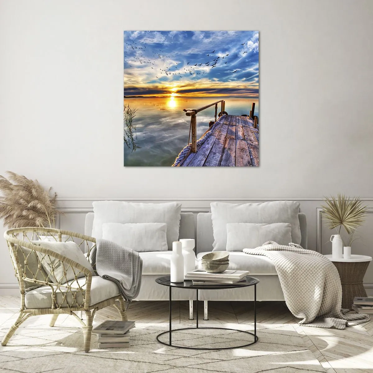 Tablou pe sticlă - Vântul se odihnește - 40x40 cm