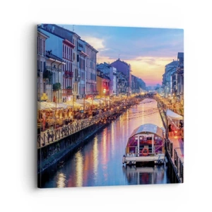 Tablou pe pânză - O seară de lumină și distracție - 30x30 cm