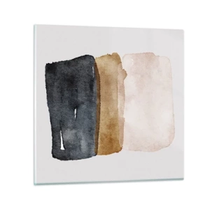 Tablou pe sticlă - Compoziția culorilor pământului - 30x30 cm