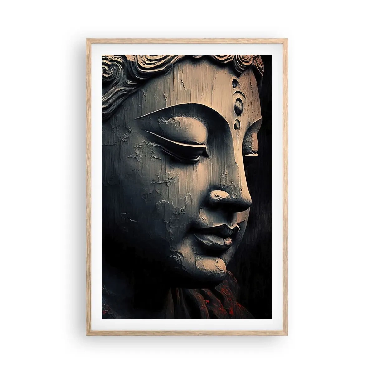 Poster în ramă de stejar deschis - În ton cu lumea - 61x91 cm