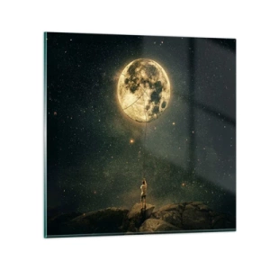 Tablou pe sticlă - Cel care a furat Luna - 30x30 cm