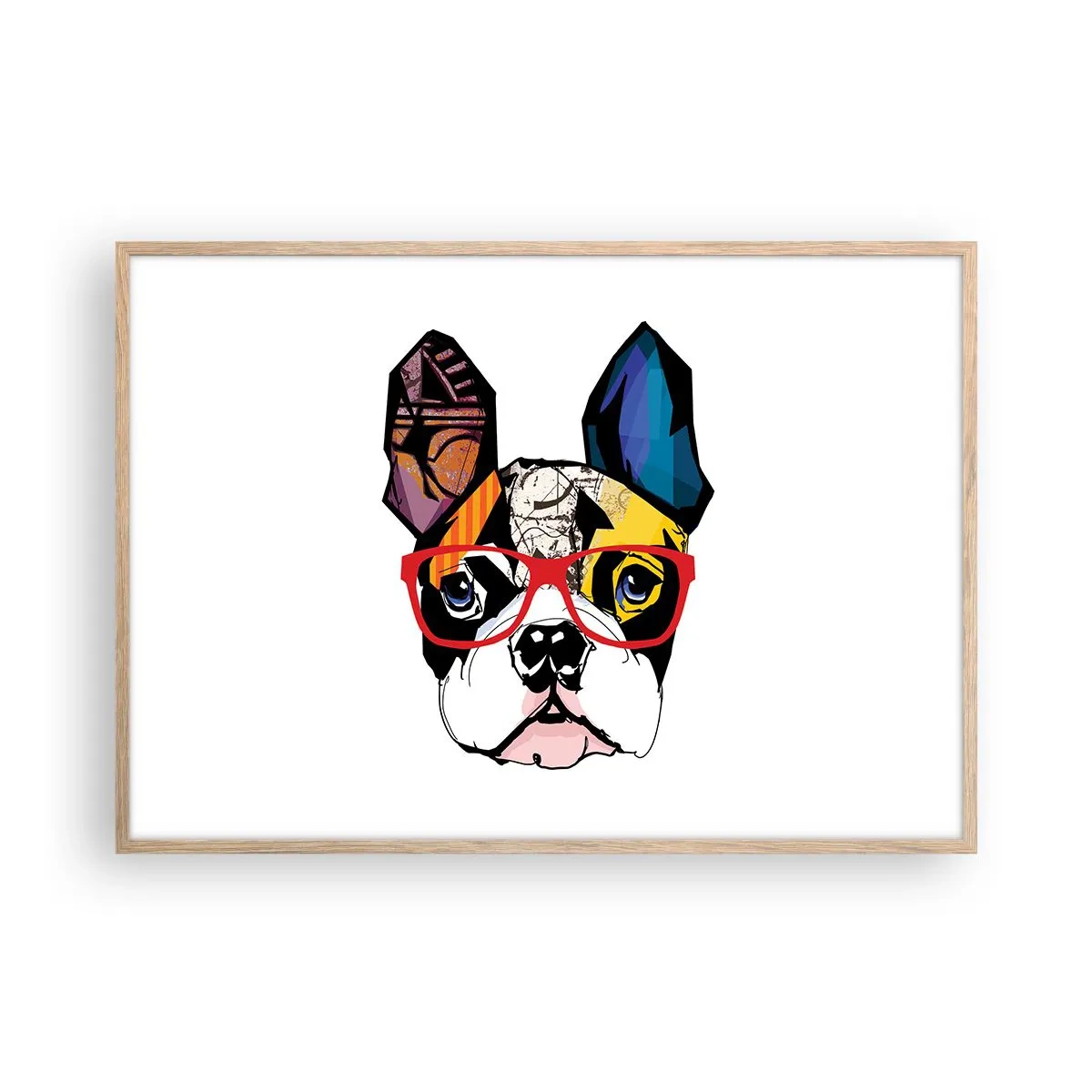 Poster în ramă de stejar deschis - Intelectualist - 100x70 cm