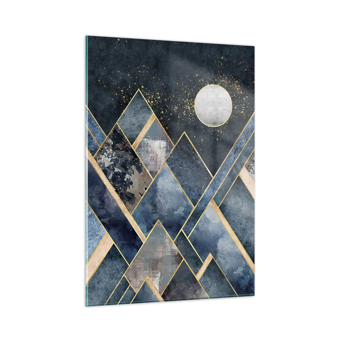 Tablou pe sticlă - Peisaj geometric - 50x70 cm