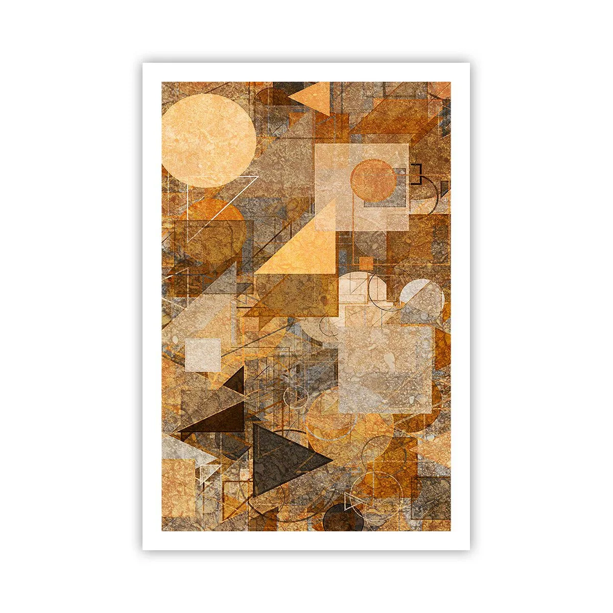 Poster - Studiu cubist de bronz - 61x91 cm
