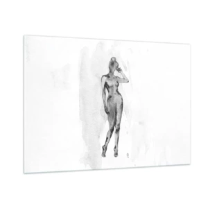 Tablou pe sticlă - Un studiu al idealului de feminitate - 100x70 cm