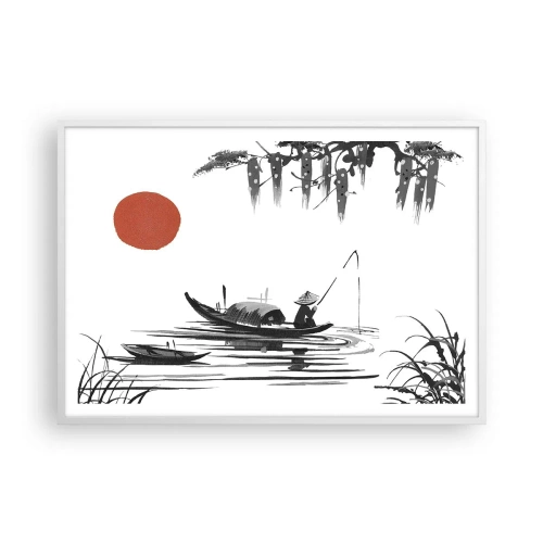 Poster în ramă albă - O după-amiază asiatică - 100x70 cm