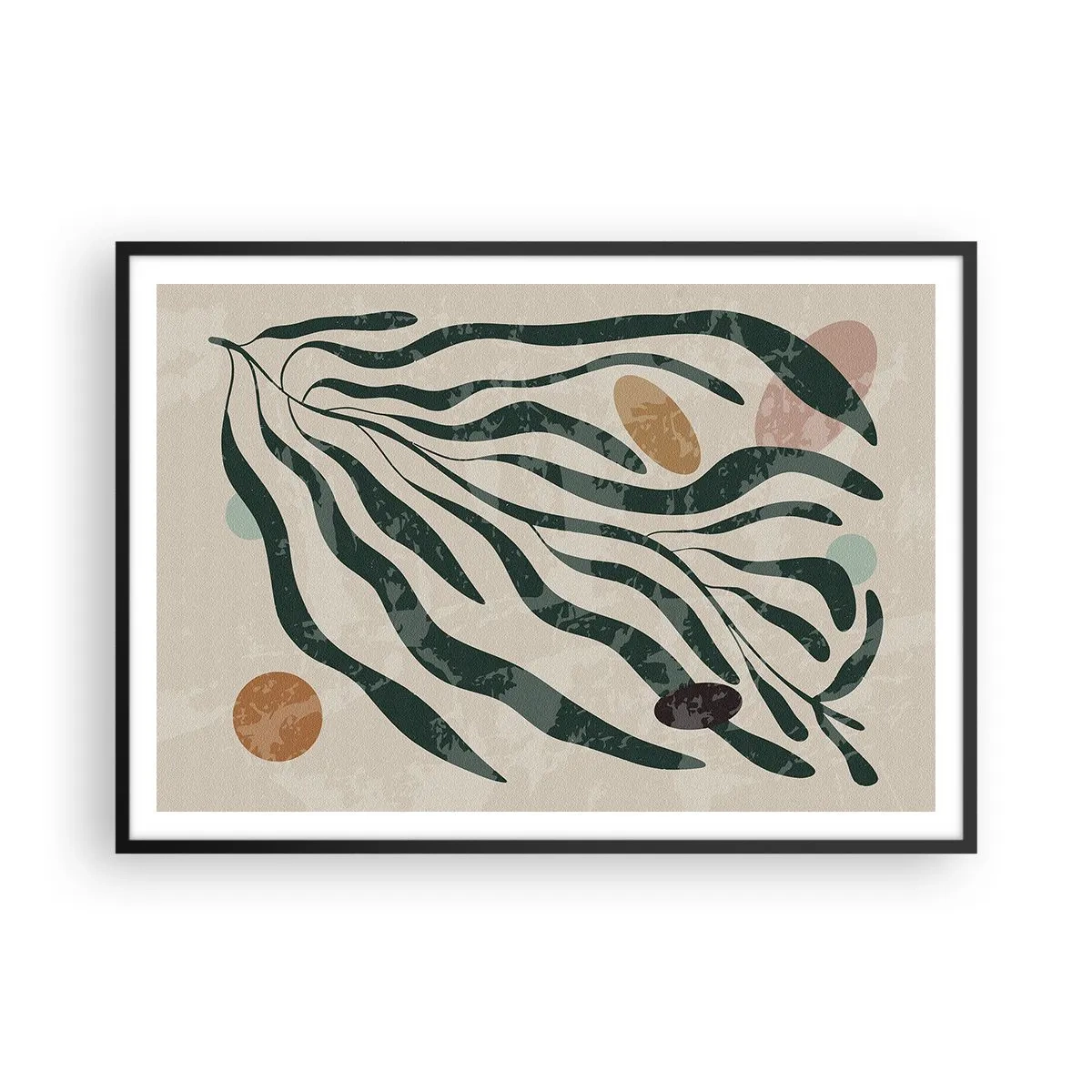 Poster în ramă neagră - În mijlocul vegetației - 100x70 cm