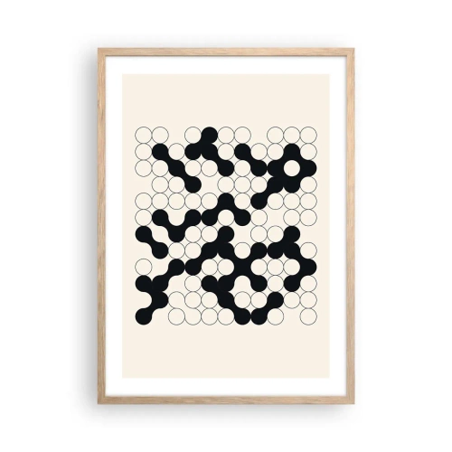 Poster în ramă de stejar deschis - Joc chinezesc - o variație - 50x70 cm