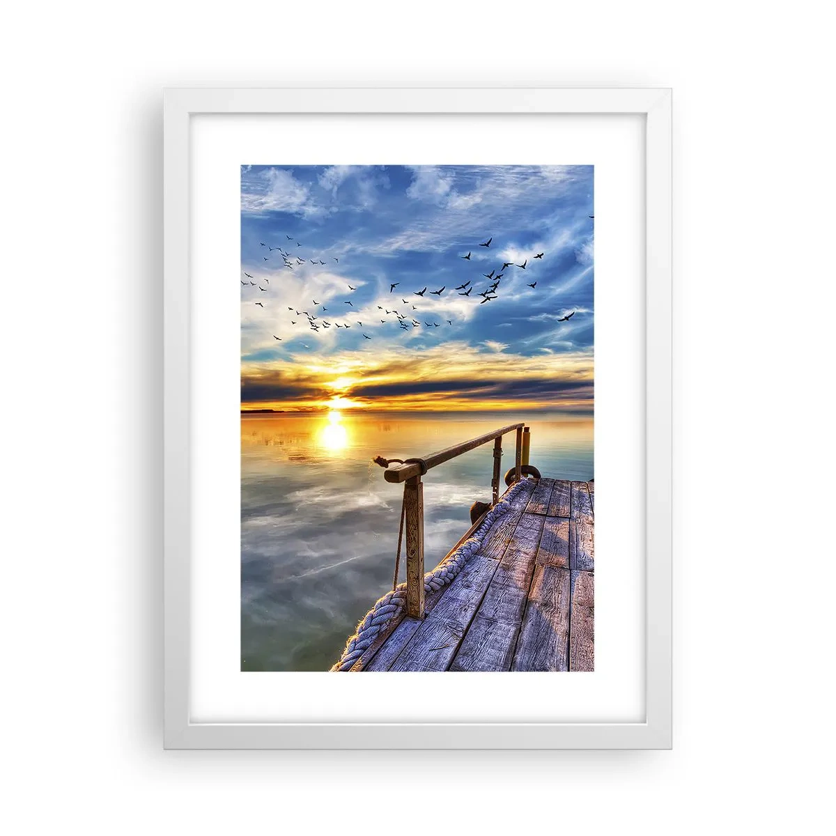 Poster în ramă albă - Vântul se odihnește - 30x40 cm