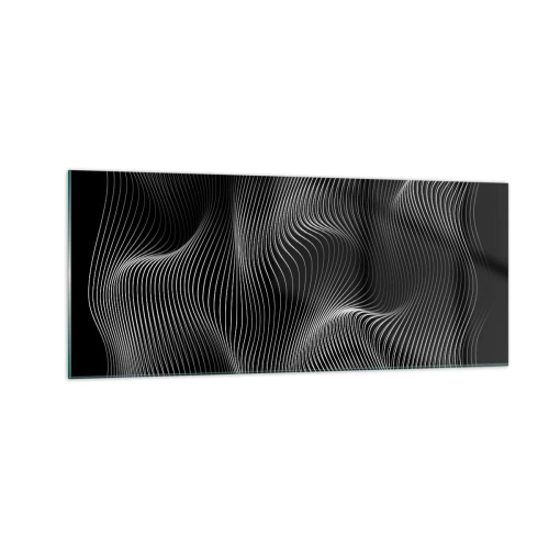 Tablou pe sticlă - Dansul luminii în spațiu - 100x40 cm