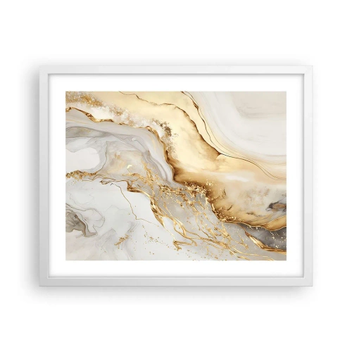 Poster în ramă albă - Abstracție: frumusețe și bunătate - 50x40 cm