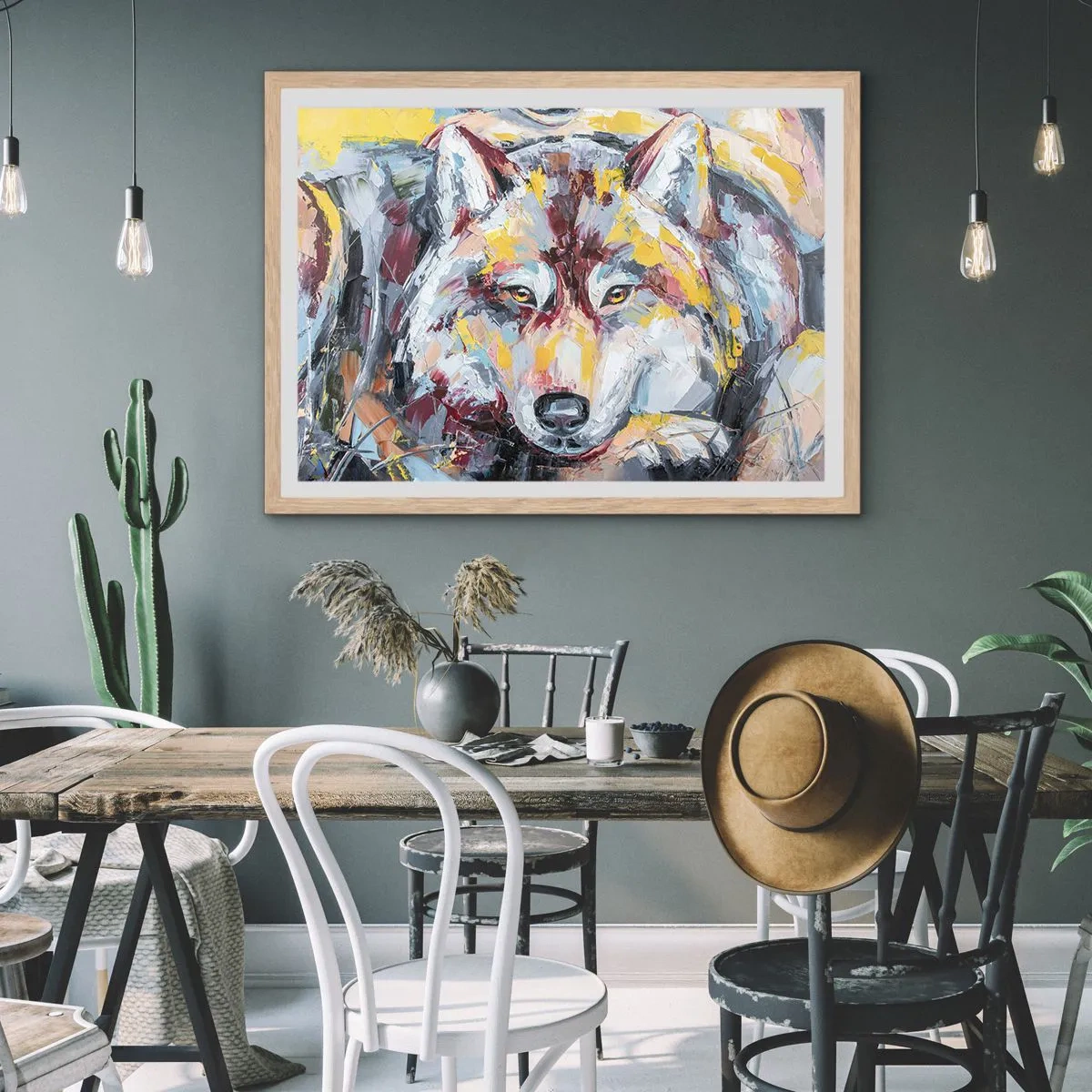 Poster în ramă de stejar deschis - Pace pentru cel drag - 70x50 cm