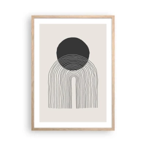 Poster în ramă de stejar deschis - Tremurând și încrezător - 50x70 cm