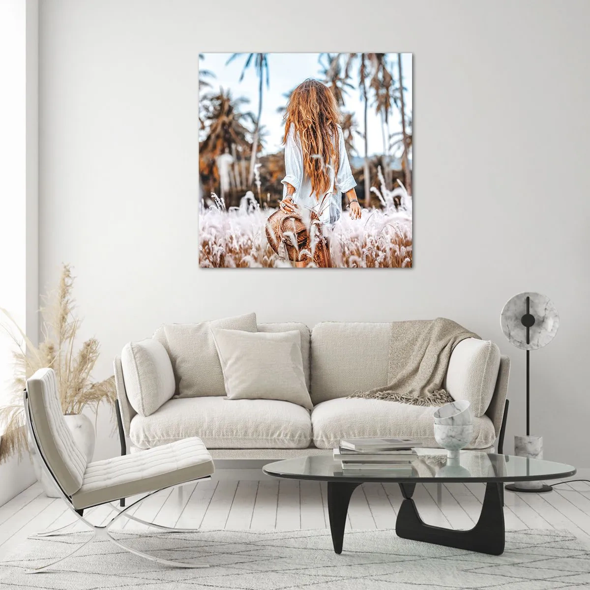 Tablou pe sticlă - Născută din puful de iarbă - 50x50 cm
