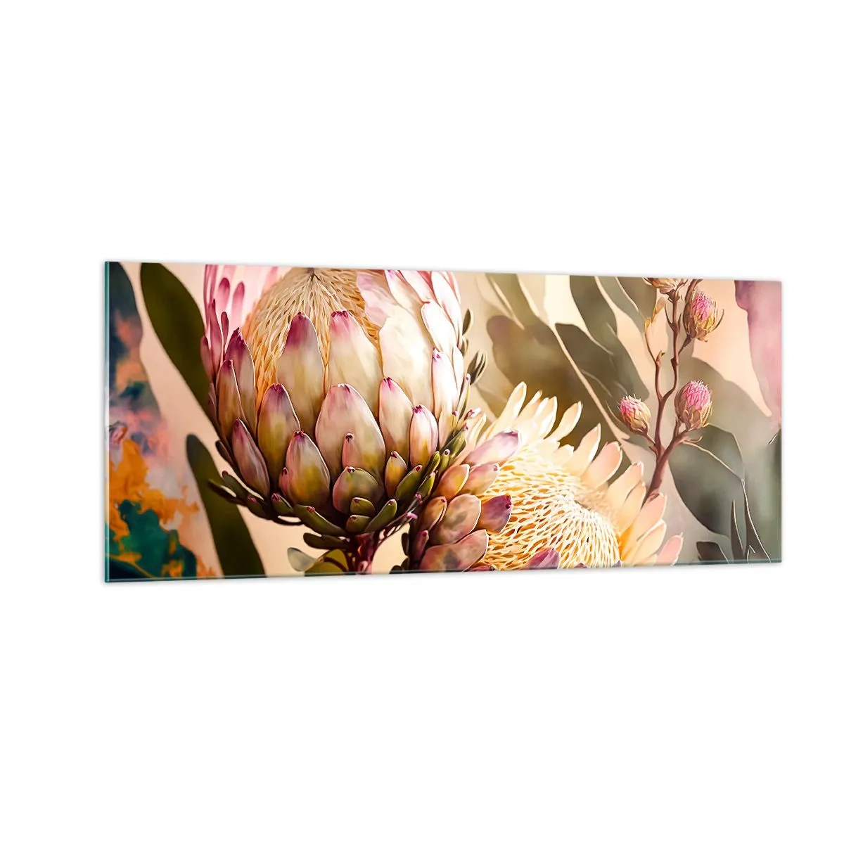 Tablou pe sticlă - Îmbrățișare cu tandrețe - 100x40 cm