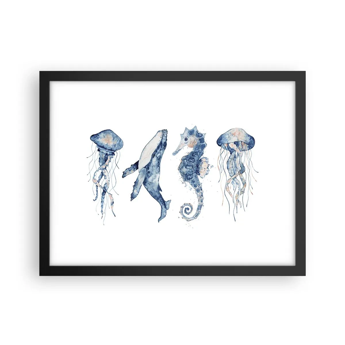 Poster în ramă neagră - Fauna marină sălbatică - 40x30 cm