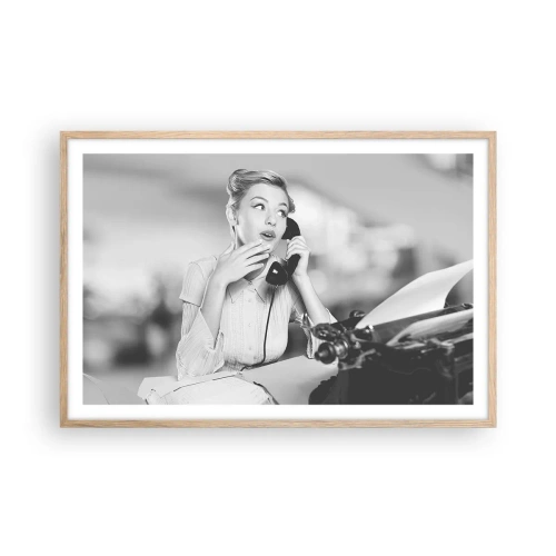 Poster în ramă de stejar deschis - Bună ziua, suntem în anii '50. - 91x61 cm