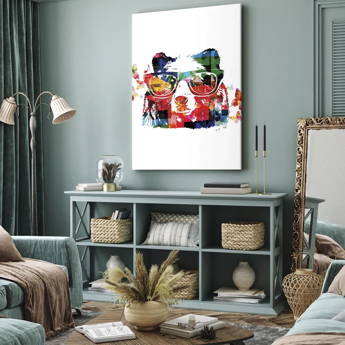 Tablou pe pânză - Îmi place ursul! - 45x80 cm