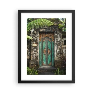 Poster în ramă neagră - O ușă către o lume exotică - 30x40 cm