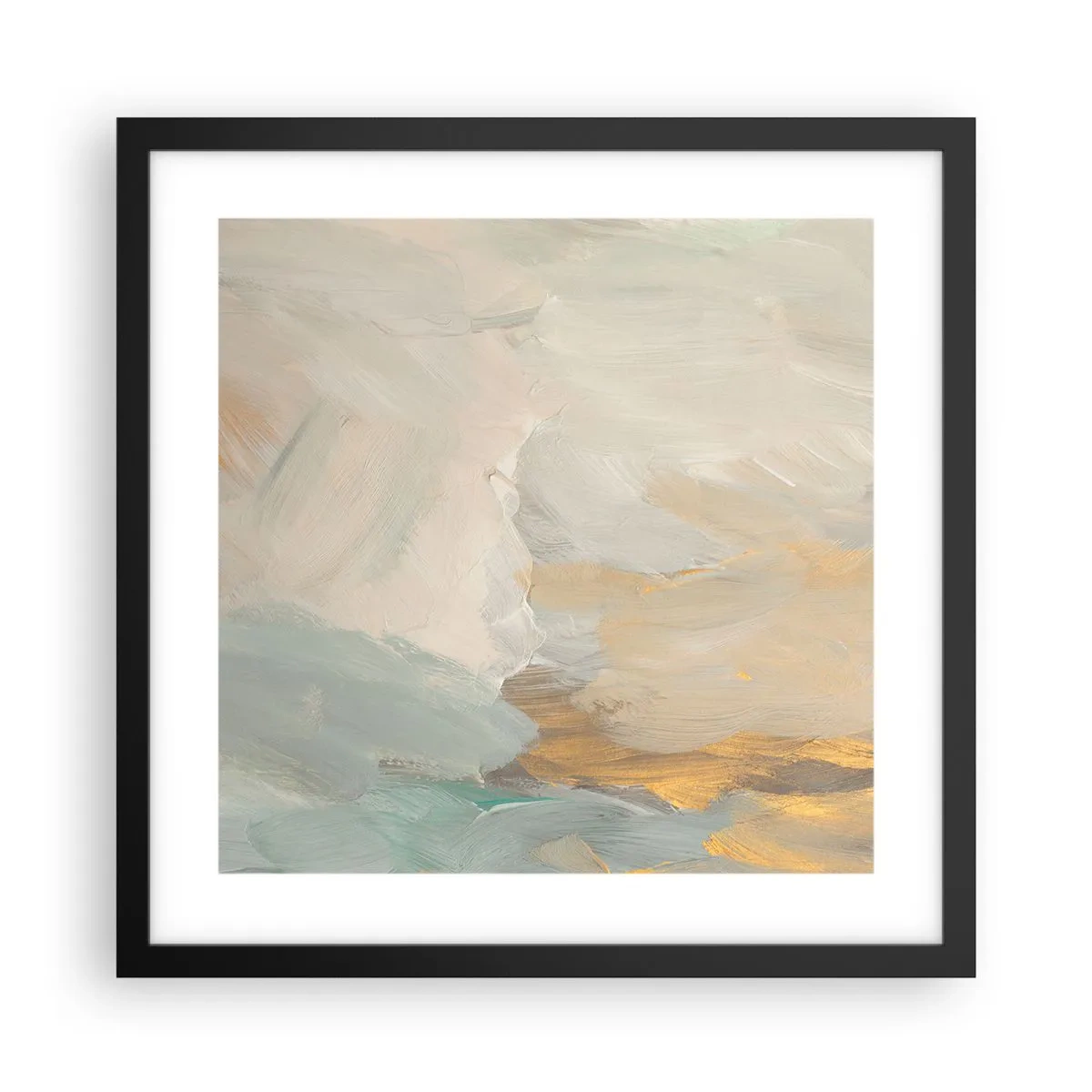 Poster în ramă neagră - Abstracție - lumea blândeții - 40x40 cm