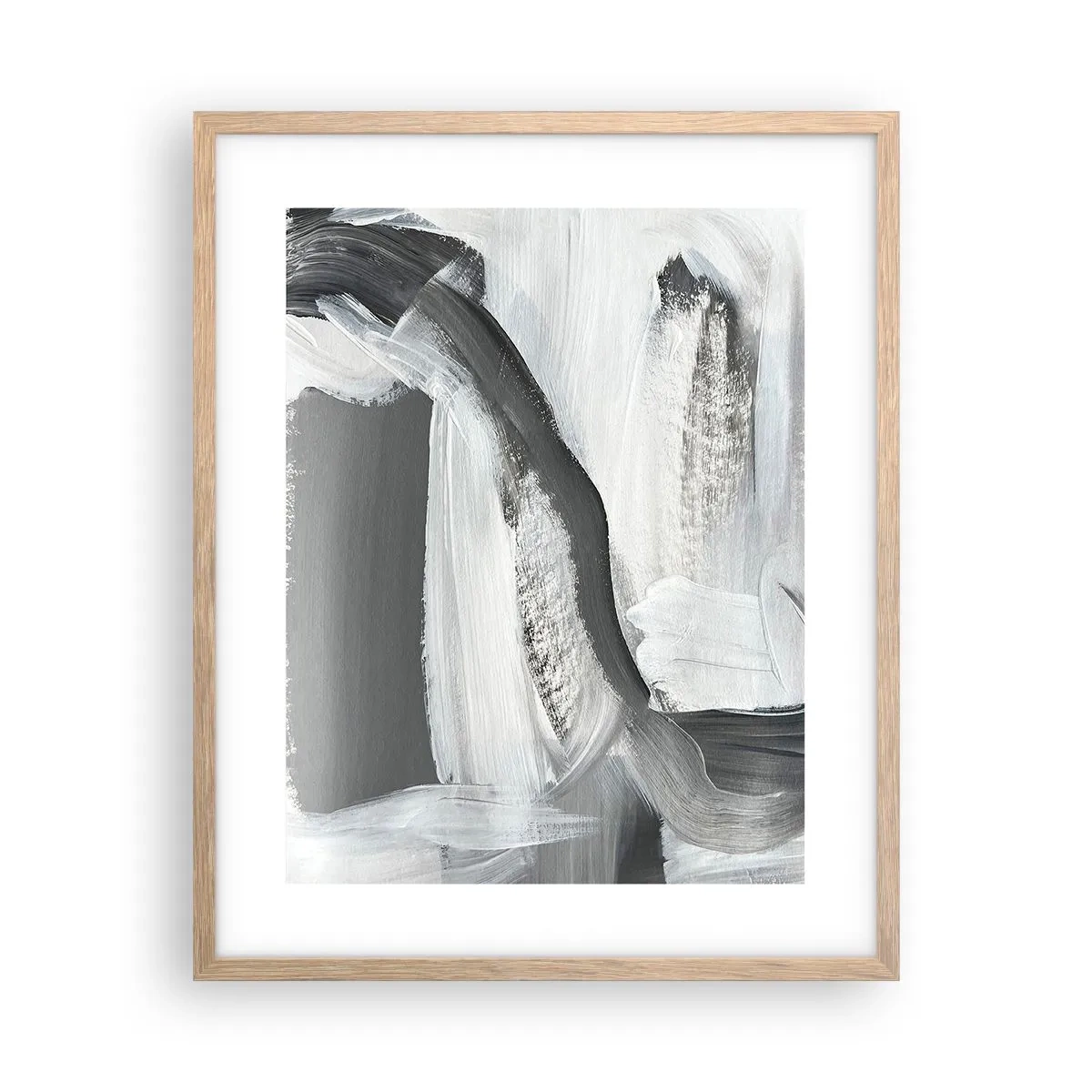 Poster în ramă de stejar deschis - Cu o mișcare decisivă - 40x50 cm