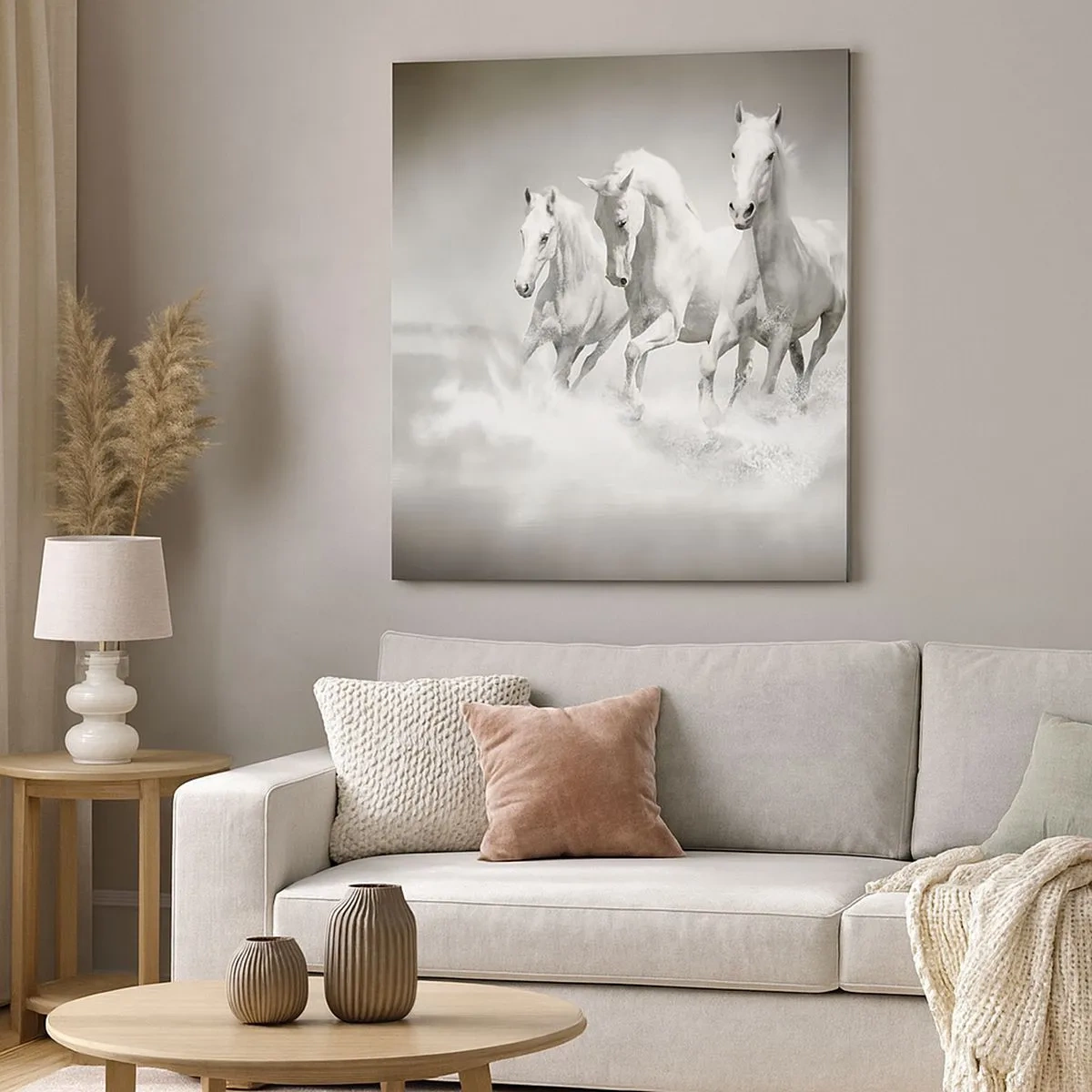 Tablou pe pânză - Nebunie albă - 30x30 cm