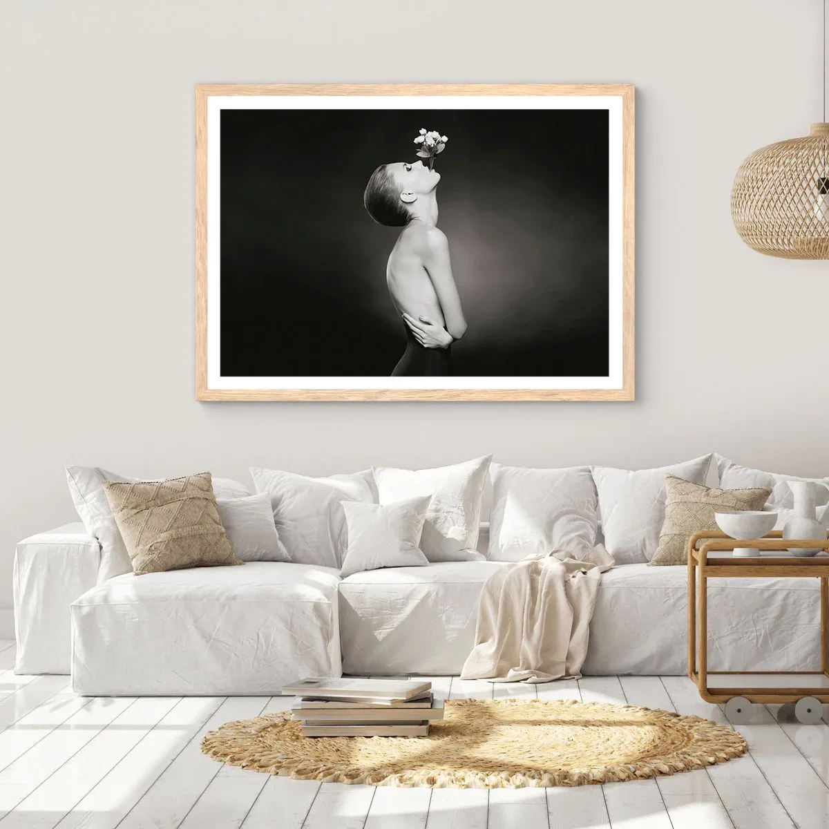 Poster în ramă de stejar deschis - Eleganță excentrică - 50x40 cm