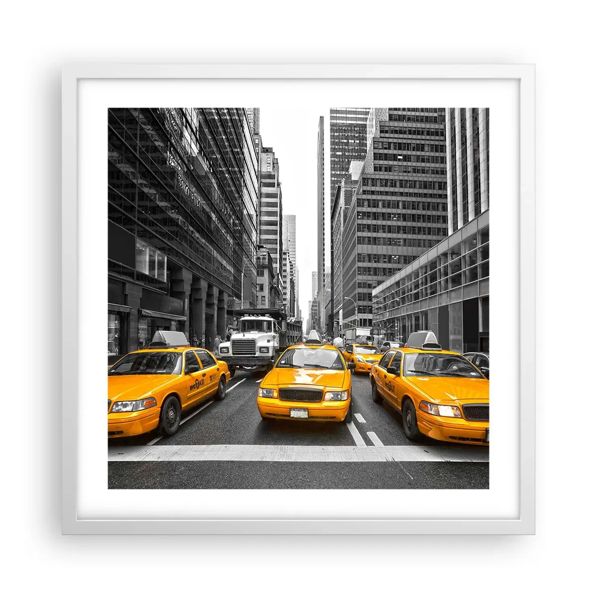 Poster în ramă albă - Noi suntem cei care colorăm orașul - 50x50 cm