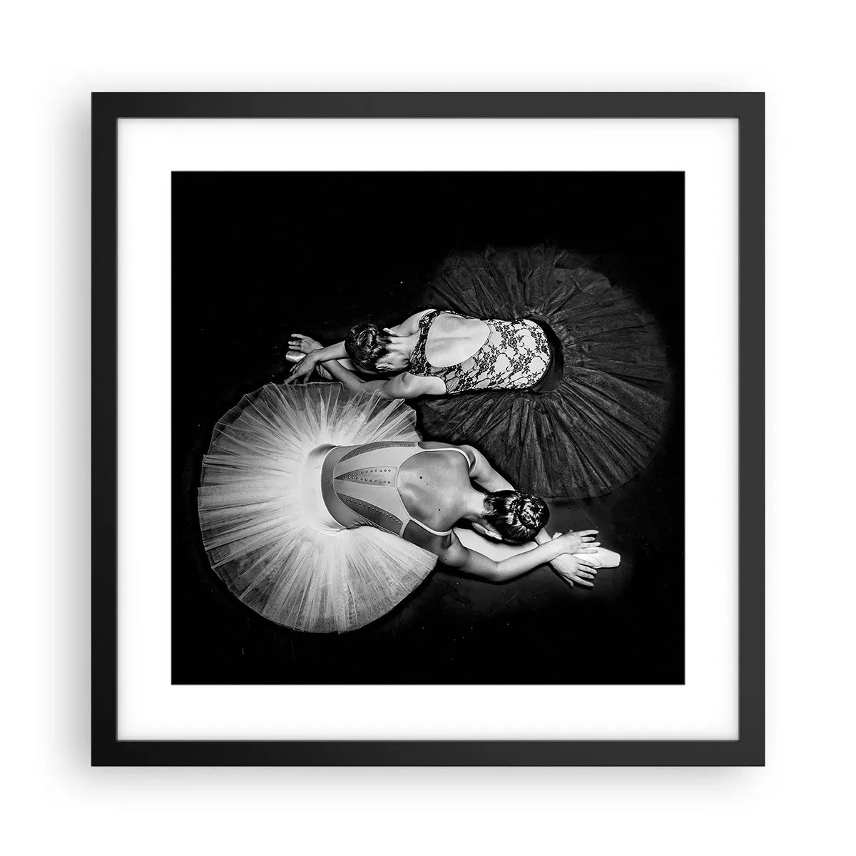Poster în ramă neagră - Yin și yang - echilibrul perfect - 40x40 cm