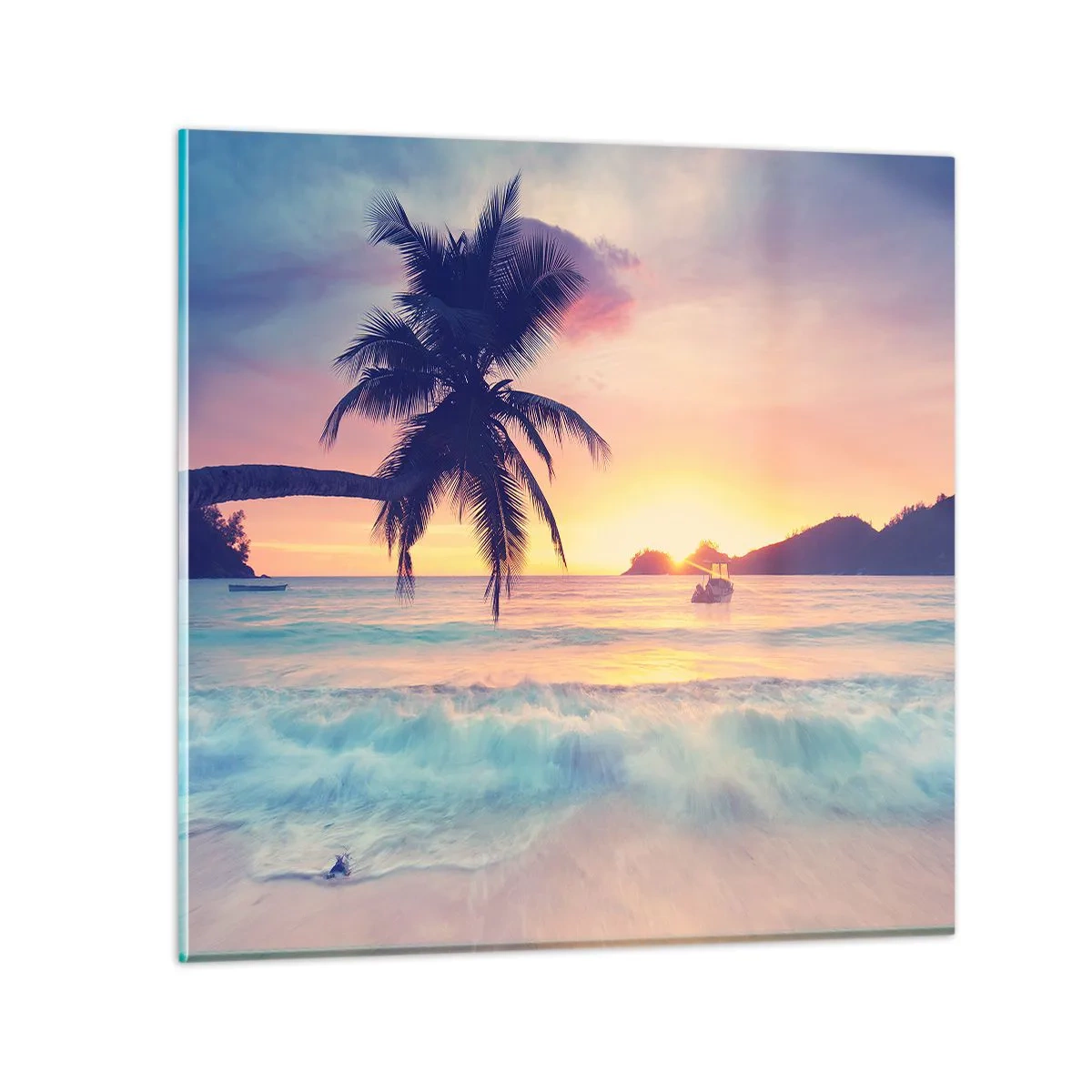 Tablou pe sticlă - O seară în golf - 60x60 cm