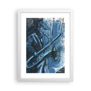 Poster în ramă albă - Rapsodie urbană - 30x40 cm